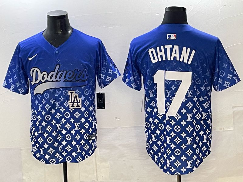 Men Los Angeles Dodgers 17 Ohtani Blue Nike 2025 MLB jersey 019